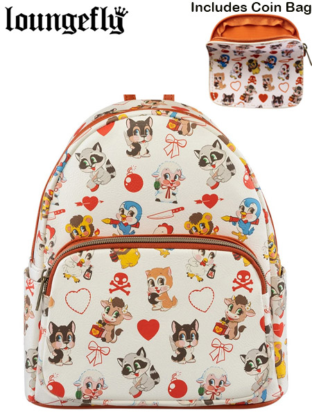 Loungefly 2022 Villainous Valentines Backpack with Coin Bag